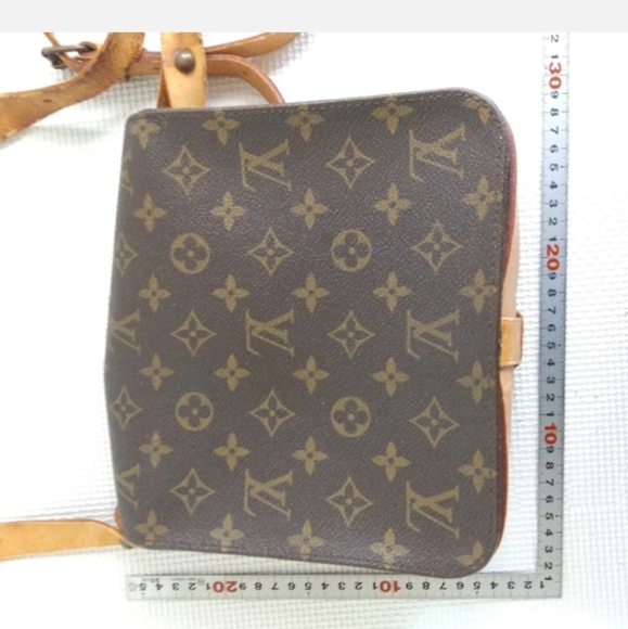 Louis Vuitton Cartouchiere MM Monogram Crossbody Brown Gold Zip Bag - Picture 5 of 16